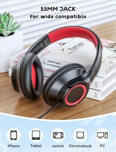 The New Bee Kids Headphones,Wired,School,Toddler Headphones Baby Headphone Lightweight for Boys/Girls/Mac/Android/Kindle/Tablet/Pad in real use