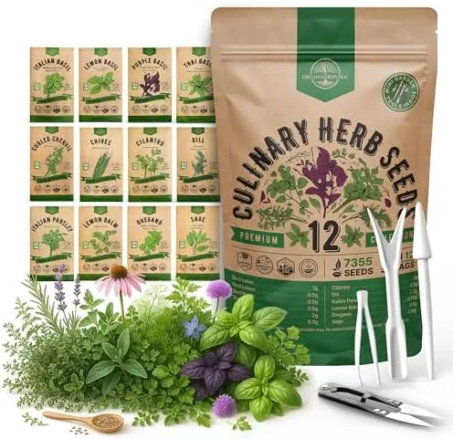 12 Culinary Herbs Seeds Variety Pack - 7,355+ Heirloom, Non-GMO, Herbs Seeds for Outdoor Review: Tested and Rated