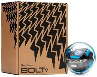 Close view of the Sphero Bolt+ translucent shell showing the inner core