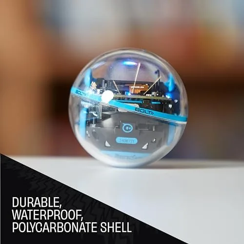 Child using a tablet to program the Sphero Bolt+