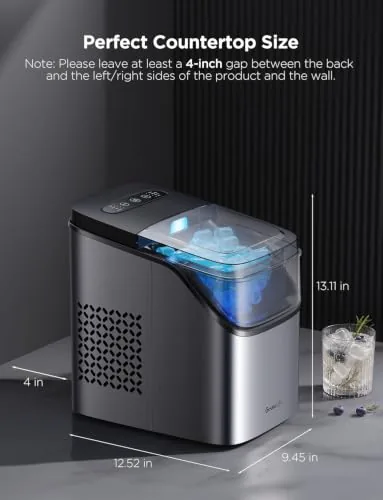 The GoveeLife ice maker next to a basic ice maker for comparison