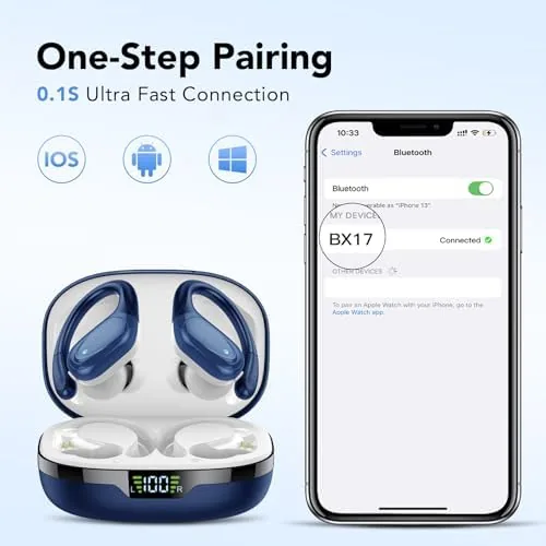 The Ear buds Wireless Earbuds Bluetooth 5.3 Headphones 60hrs Playtime with compared in context