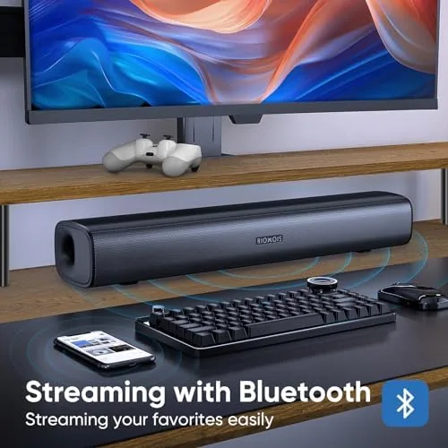 The compact RIOWOIS bar compared with a longer sound bar and subwoofer