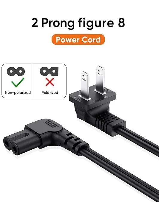 The 6ft Universal TV Power Cord Compatible with Amazon Fire TV in real use