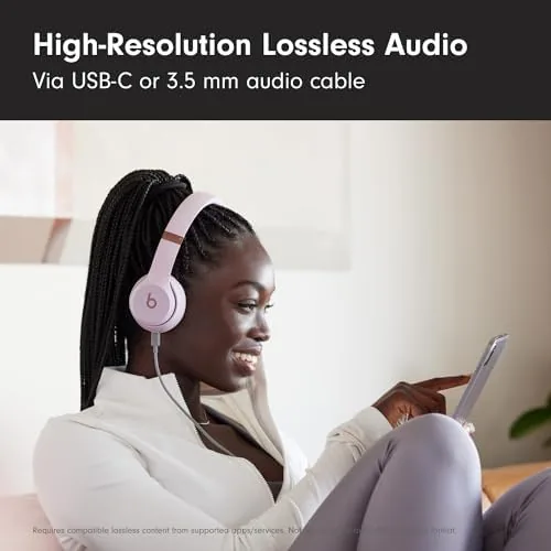 Beats Solo 4 next to an over-ear competitor