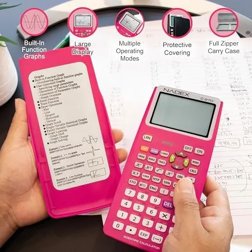 Another view of the Scientific Calculator with Graphing, Includes Carrying Case, for College and