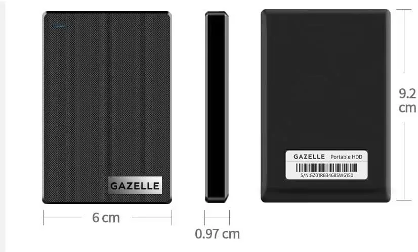 The GAZELLE High-Speed 1TB Ultra Slim Portable External Hard Drive compared in context