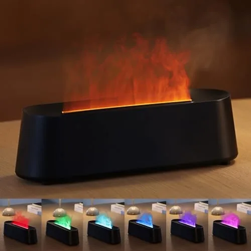 Overview of the YALEDI Essential Oil Diffuser, Fireplace Flame Fire Oil Diffuser, 250ml