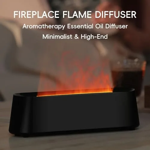 Close look at the YALEDI Essential Oil Diffuser, Fireplace Flame Fire Oil Diffuser, 250ml build quality