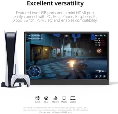 Anyuse portable monitor next to another budget portable monitor