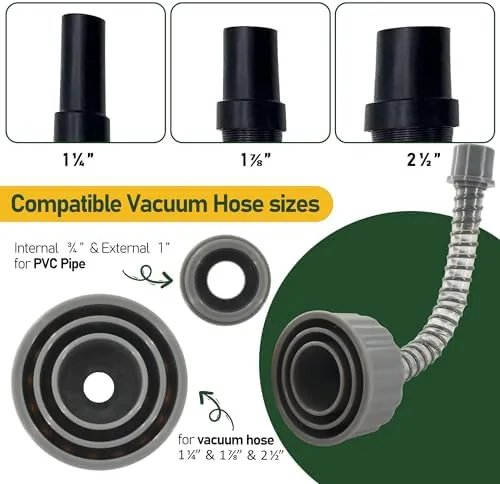 The drain line cleaner tool attached to the end of an A/C condensate pipe