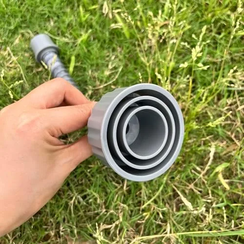 The drain line cleaner tool stored with the wet vac hose and accessories
