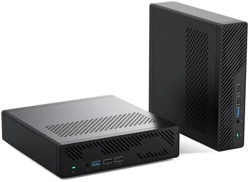 MINISFORUM MS-01 mini workstation on a desk