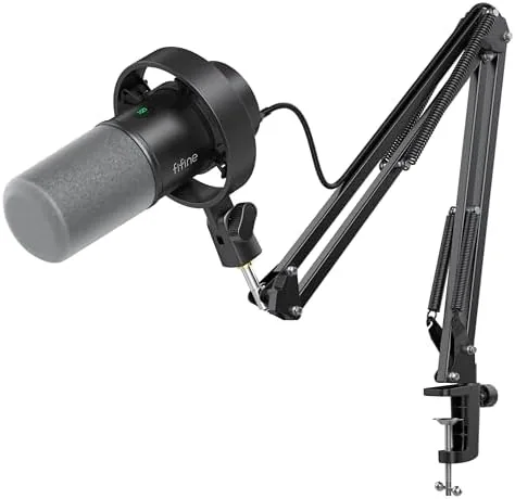 FIFINE AmpliTank K688CT microphone on a boom arm