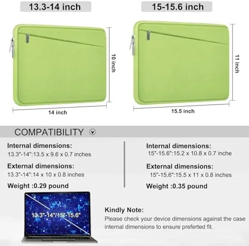 Another view of the Laptop Case 15.6 inch, Slim Computer Carrying Bag Protective Cover