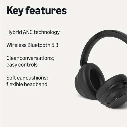 Close view of the Amazon Basics ANC headphone ear cushion