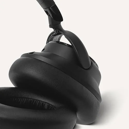 Amazon Basics ANC headphones showing the control buttons