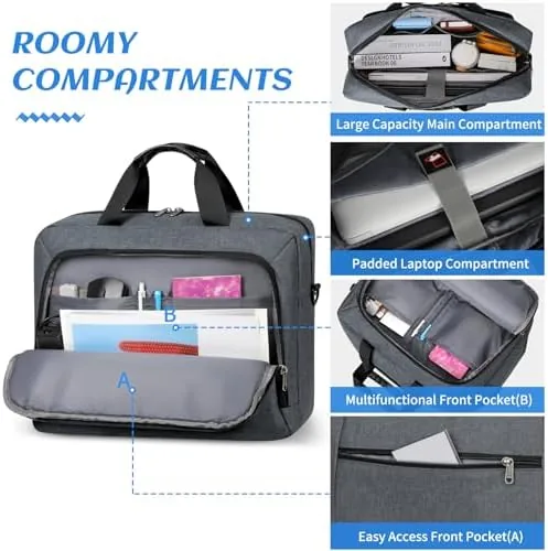 Another view of the Laptop Bag 17.3 Inch Laptop Briefcase for Men Work Laptop
