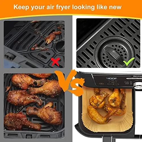 The 100 Pcs Air Fryer Liners Disposable, Non-Stick Parchment Paper for in real use