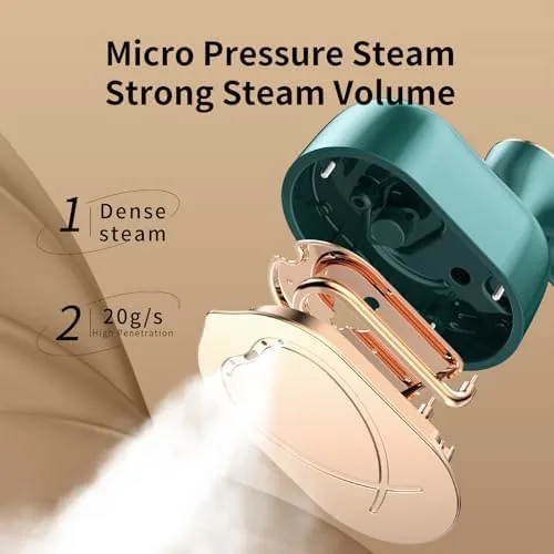 Close look at the Travel Steamer for Clothes -1000W Small Steam Irons Foldable for build quality