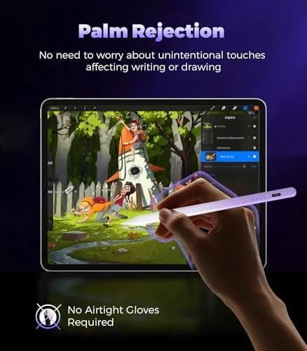 The Stylus Pen for iPad(2018-2025), Pad Pencil 10th Generation with Palm compared in context