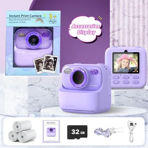 Testing the Kids Instant Digital Cameras for Boys and Girls, 1080P HD over two weeks