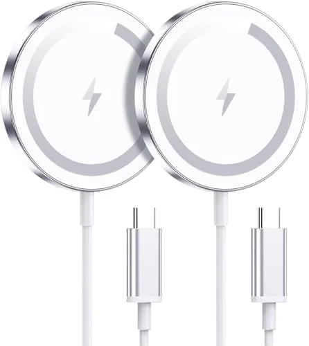 for Apple Mag-Safe Charger 2 Pack, Magnetic Wireless Charger, Silver | Made for iPhone Review: Tested and Rated