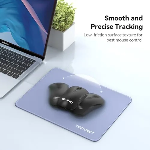 The TECKNET Mouse Pad with Durable Anti-fray Stitching, Small Mousepad LT.Blue in real use