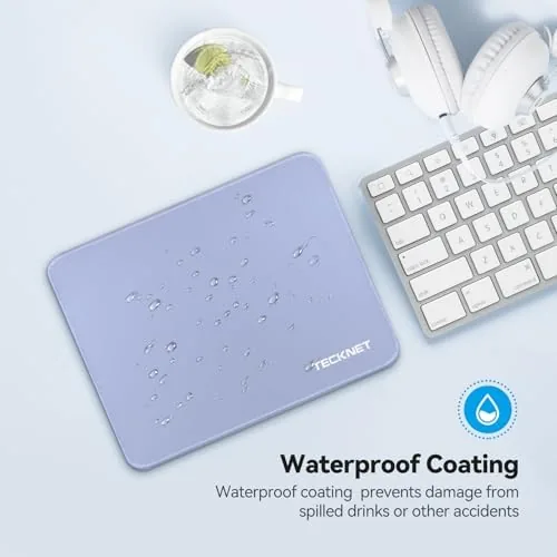 Another view of the TECKNET Mouse Pad with Durable Anti-fray Stitching, Small Mousepad LT.Blue