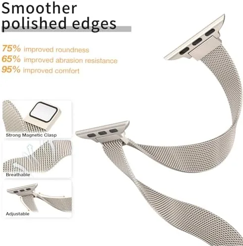 Band being adjusted to a snug fit with the magnetic loop