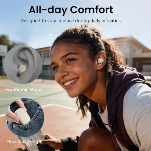 Close look at the TOZO A1 Wireless Earbuds Bluetooth 5.3 Light Weight in Ear build quality