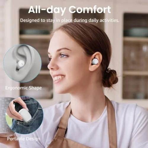 Close look at the TOZO A1 Wireless Earbuds Bluetooth 5.3 Light Weight in Ear build quality