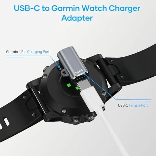 Close look at the USB C to Garmin Watch Charger Cable Adapter 4-Pack,Type-C Garmin build quality