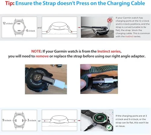Another view of the USB C to Garmin Watch Charger Cable Adapter 4-Pack,Type-C Garmin
