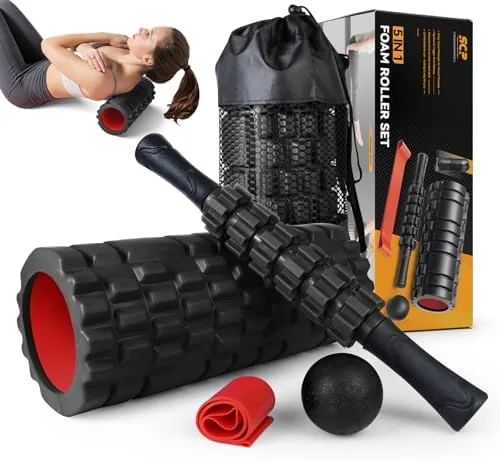 SUBCULTUREPICK 5 in1 Foam Roller Set, Trigger Point Foam Roller Deep Tissue | Massage Review: Tested and Rated