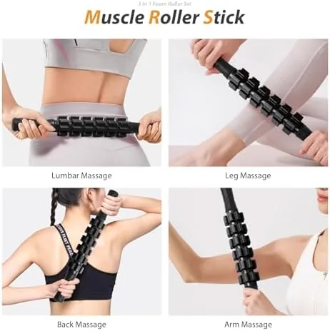 The SUBCULTUREPICK 5 in1 Foam Roller Set, Trigger Point Foam Roller in real use