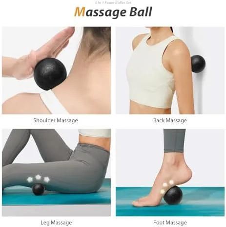 Another view of the SUBCULTUREPICK 5 in1 Foam Roller Set, Trigger Point Foam Roller