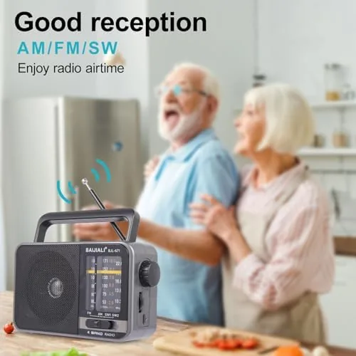 The Portable AM/FM Transistor Radio with Loud Speaker, Battery or USB compared in context