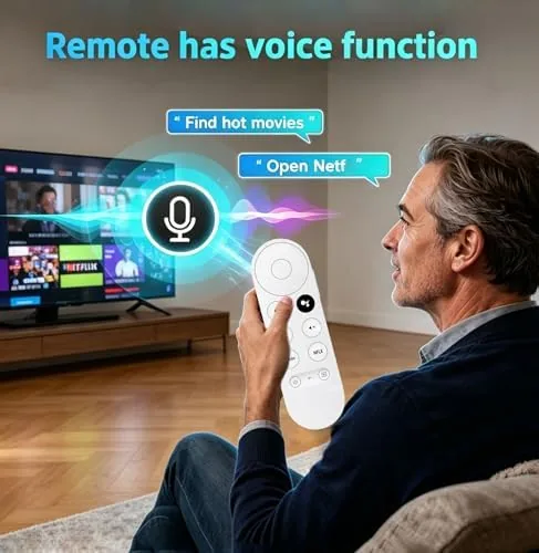 Close look at the NEW Voice Remote Control for Google Chromecast TV 4K (Snow) build quality