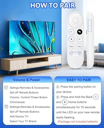 The NEW Voice Remote Control for Google Chromecast TV 4K (Snow) in real use