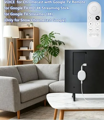 The NEW Voice Remote Control for Google Chromecast TV 4K (Snow) compared in context