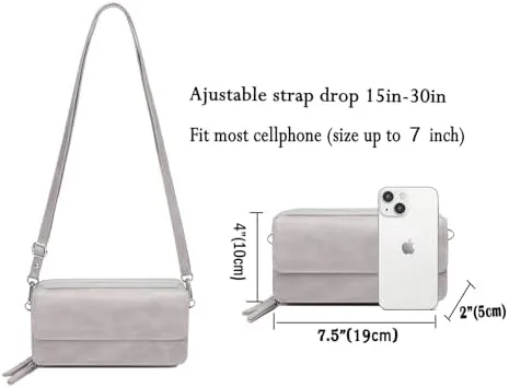 The RFID Crossbody Wallet Wristlet Purse with Phone Pocket For Women Vegan Leather compared in context