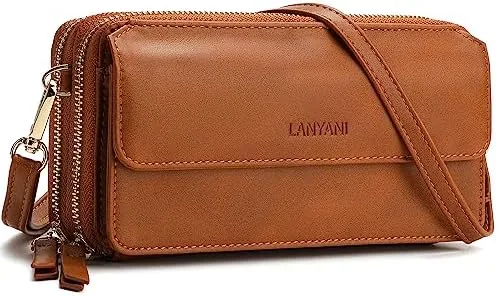 Close look at the RFID Crossbody Wallet Wristlet Purse with Phone Pocket For Women Vegan Leather build quality