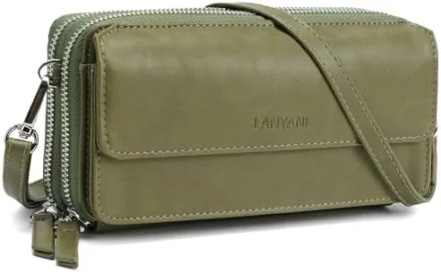 The RFID Crossbody Wallet Wristlet Purse with Phone Pocket For Women Vegan Leather compared in context
