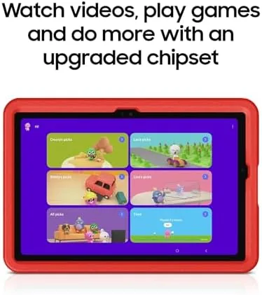 Detail shot of the Samsung Galaxy Tab A9+ Kids Edition 11" 64GB WiFi Android features