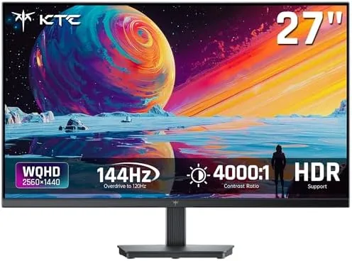Overview of the KTC 27 Inch QHD Computer Monitor, 144Hz Gaming PC Monitor