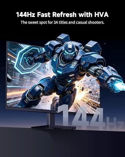 Detail shot of the KTC 27 Inch QHD Computer Monitor, 144Hz Gaming PC Monitor features