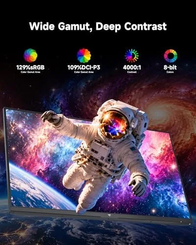 Another view of the KTC 27 Inch QHD Computer Monitor, 144Hz Gaming PC Monitor