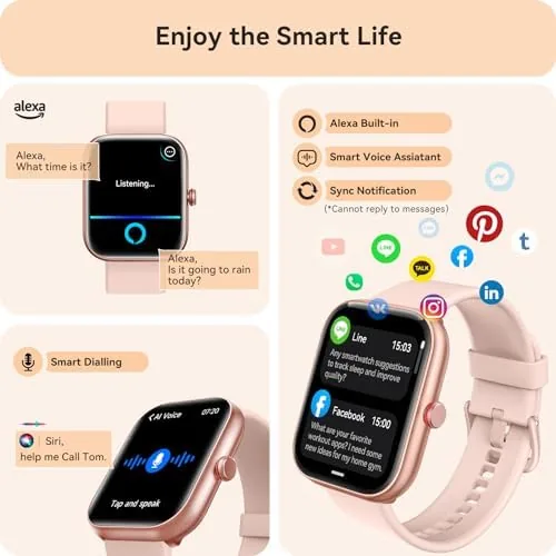 The Smart Watch for Women, Smartwatch for iPhone & Android Bluetooth compared in context