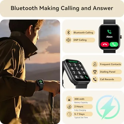 Close look at the Smart Watch for Women Men, Smartwatch for iPhone & Android build quality